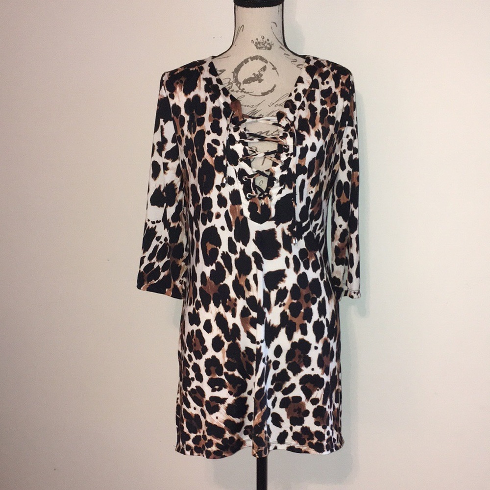 BEACH BREAK   ANIMAL PRINT COVERUP